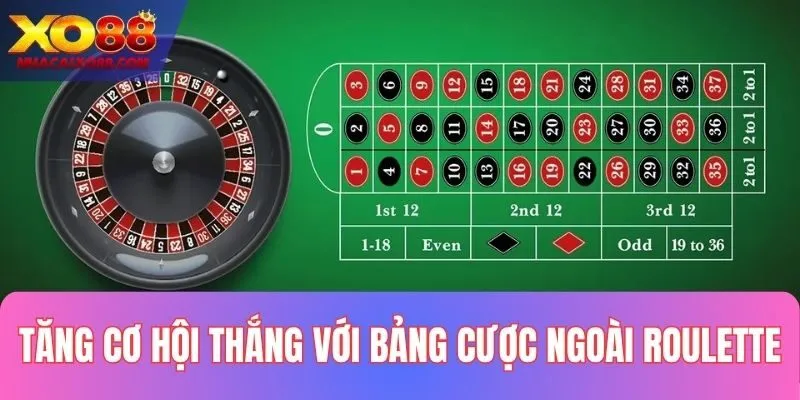 Cách chơi Roulette luôn thắng với bàn cược ngoài