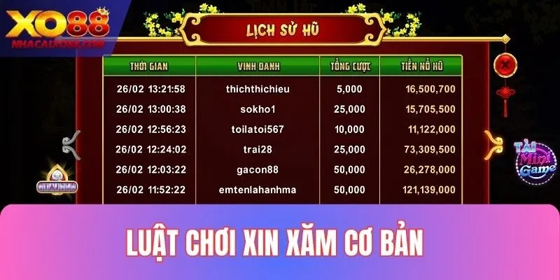 Tìm hiểu luật chơi Xin xăm tại XO88